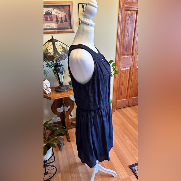 By&by Navy Women’s Dress Sleeveless Lined Size Large Rayon Polyester Knee Length - Picture 3 of 14